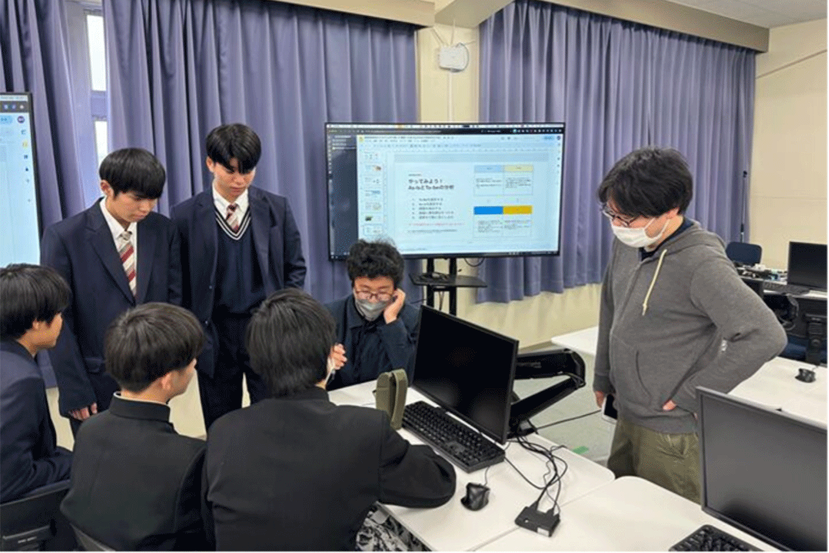 AI甲子園に向け豊橋商業高校でのワークショップ